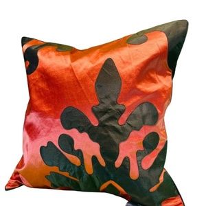 Edie, Inc Byzantine Indoor Outdoor Dark Brown Orange Decorative Pillow COVER